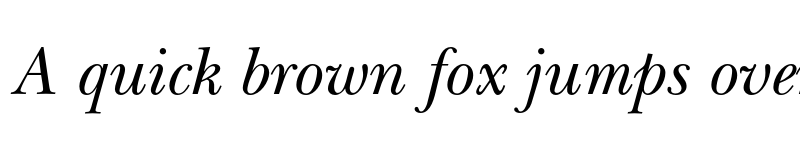 Preview of ITC New Baskerville Old Style F Italic