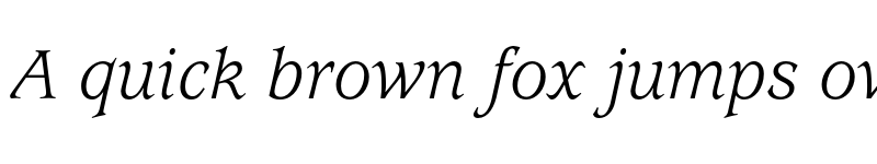 Preview of ITC Usherwood LT Book Italic