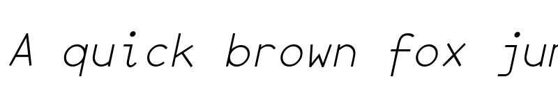 Preview of JetJaneMonoThin Italic