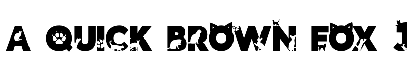 Preview of Kittens Silhouette Font Regular