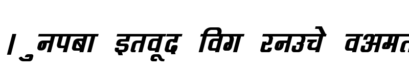 Preview of Kruti Dev 060 Bold Italic