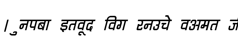 Preview of Kruti Dev 060 Italic