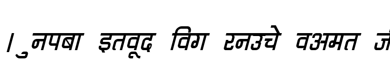 Preview of Kruti Dev 062 Italic