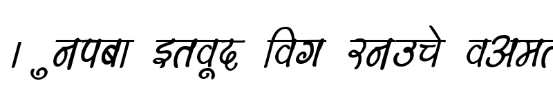 Preview of Kruti Dev 153 Bold Italic