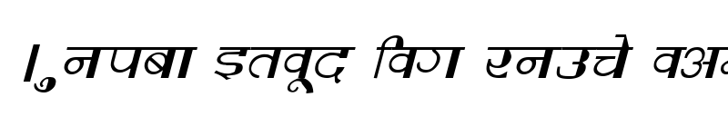 Preview of Kruti Dev 220 Italic