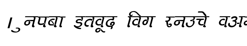 Preview of Kruti Dev 270 Italic