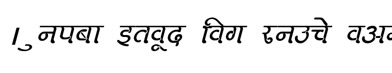 Preview of Kruti Dev 272 Italic