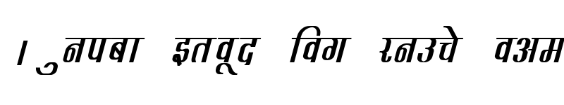 Preview of Kruti Dev 340 Bold Italic