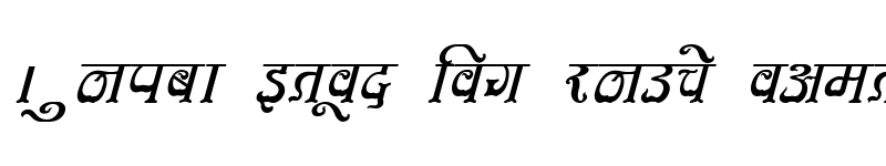 Preview of Kruti Dev 350 Italic