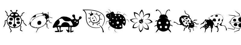 Preview of Ladybug Dings Dingbats