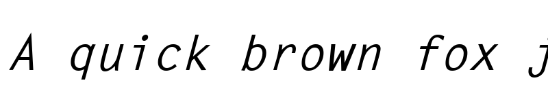Preview of LetterGothic Bold Italic