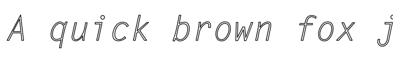 Preview of LetterGothic-Italic Hollow Regular