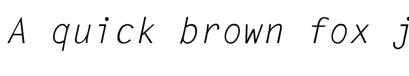 Preview of LetterGothic-Italic Regular