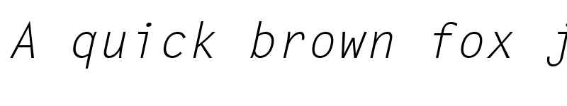 Preview of LetterGothicSlanted RomanItalic