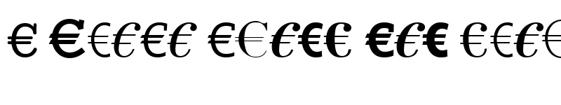 Preview of Linotype EuroFont A to F Regular