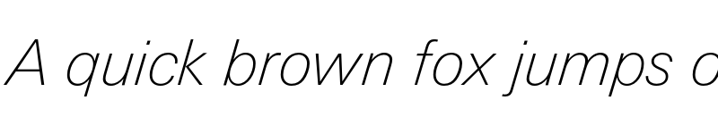 Preview of LinotypeUnivers BasicThin Italic