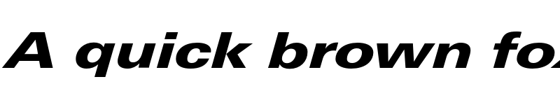 Preview of LinotypeUnivers ExtdBlack Italic