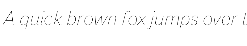 Preview of Macklin Sans Thin Italic