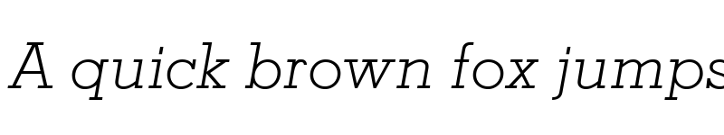 Preview of Memphis LT Light Italic