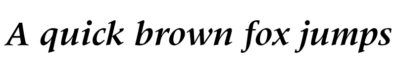 Preview of Meridien Bold Italic