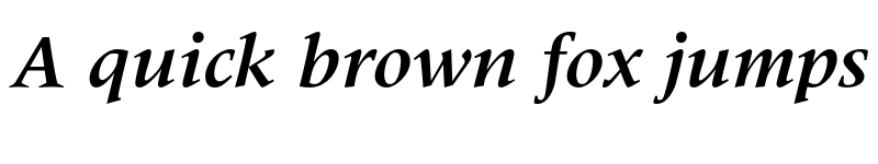 Preview of Meridien LT Std Bold Italic