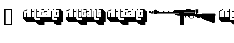 Preview of Military dingbats (demo) Fenotype
