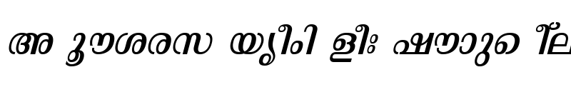 Preview of ML-TTMalavika Italic