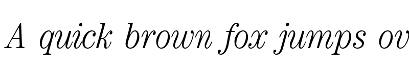 Preview of ModernCenturyCondLight RegularItalic