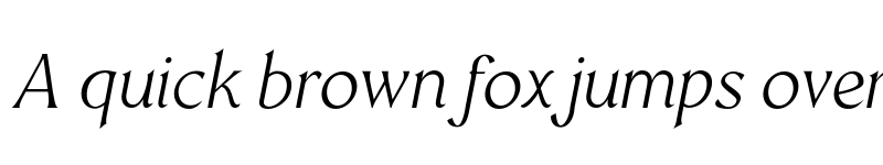 Preview of Mondia Thin Italic