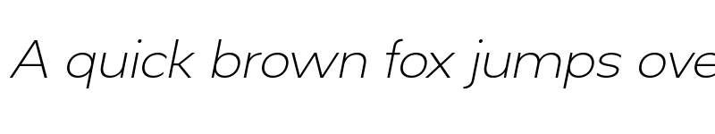 Preview of Moula Extra Light Italic