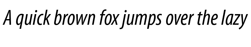 Preview of Myriad Condensed Italic