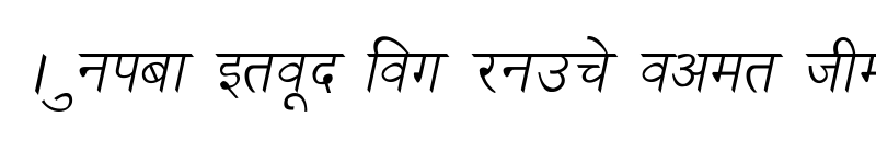 Preview of NewDelhi Italic