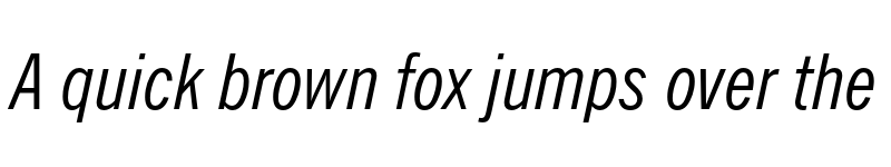 Preview of News Gothic Condensed Italic
