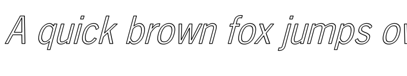 Preview of NewsGothic Hollow Italic Italic