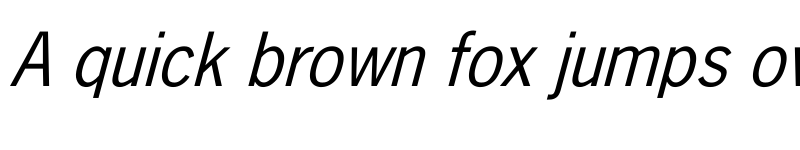 Preview of NewsGothic Italic Italic