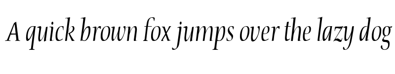 Preview of OldstyleCondensed Italic