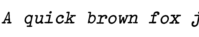Preview of OldTypewriterEF ExObl Bold