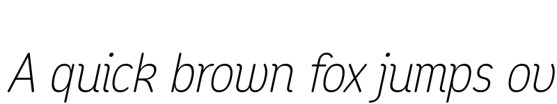 Preview of Opun Mai ExtraLight SemiCondensed Italic