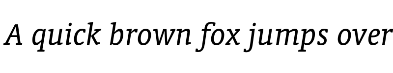 Preview of Oranda Italic