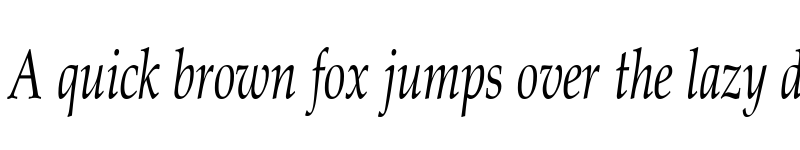 Preview of PaduaCondensed Italic