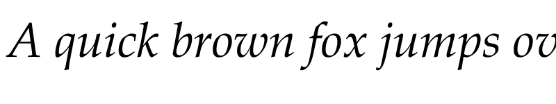 Preview of Palatino Italic Regular