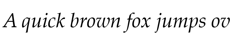 Preview of Palatino LT Italic