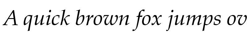 Preview of PalatinoOldStyleFigures RomanItalic