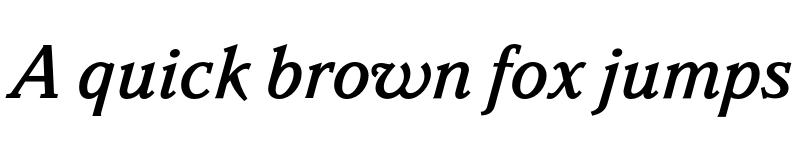 Preview of Parkinson Medium Italic