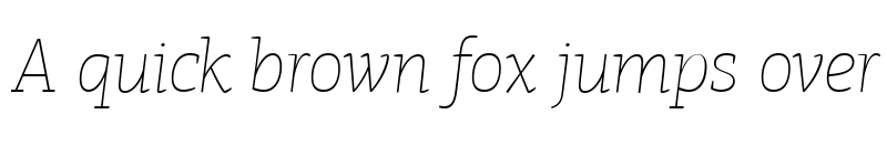 Preview of PF Agora Slab Pro ExtraThin Italic