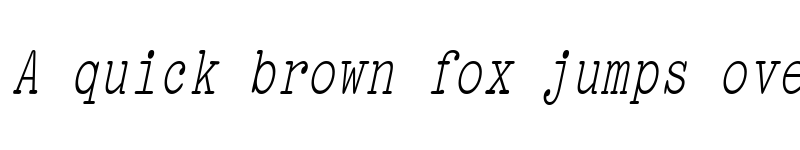 Preview of PicaCondensed Italic