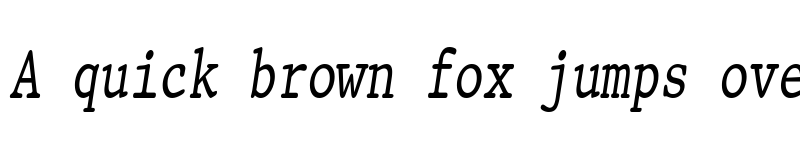 Preview of PrestigeCondensed Italic