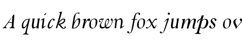 Preview of Quodlibet Italic