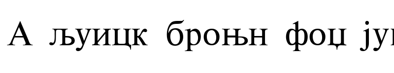 Preview of RomanCyrillic Regular