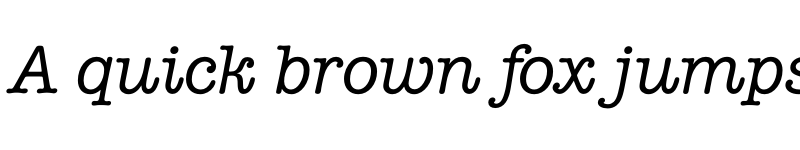 Preview of Romtypewriter Italic